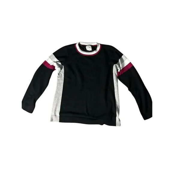 Hippie Rose Tops - Hippie Rose Colorblock Crewneck Sweatshirt Black Long Sleeve Size M